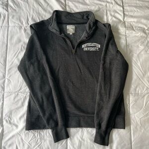 Medium Gray Northeastern Quarterzip
